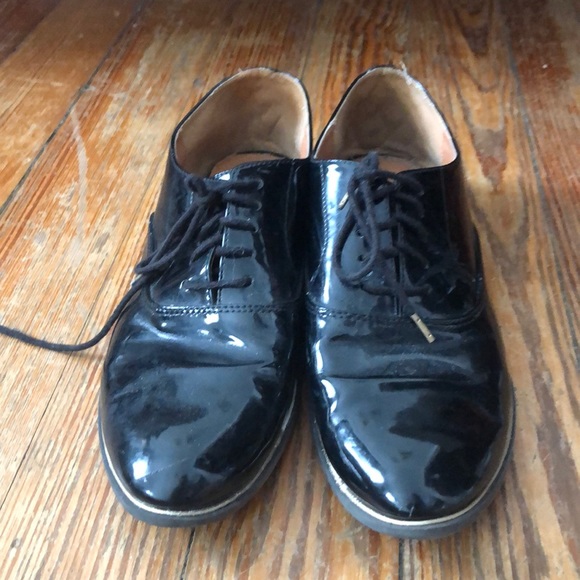 Black patent brogues/dress shoes size 40 - Picture 2 of 4